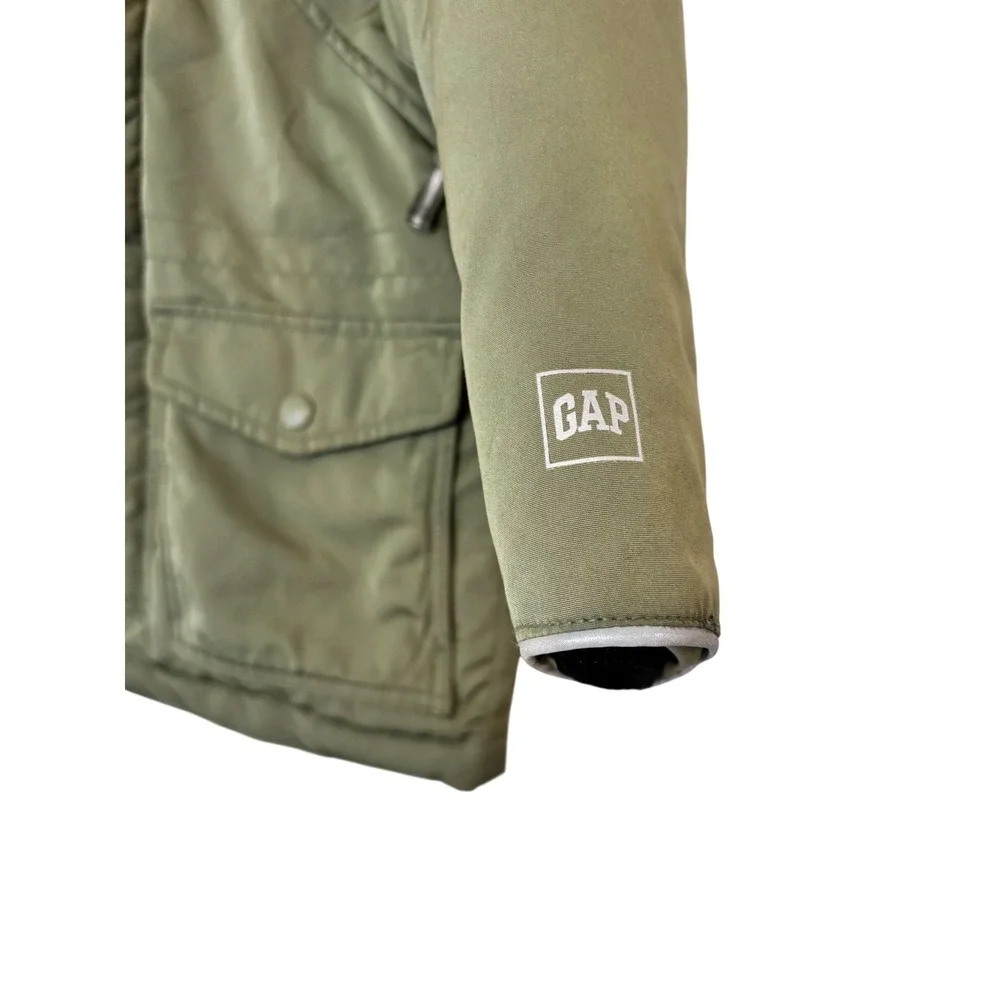 GAP Kids Boys Girls Army Green Warmest Water Resistant Parka Jacket Size S‎
